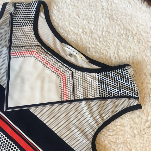 Max Studio Polka Dot Pop Print Dress - Picture 2 of 4